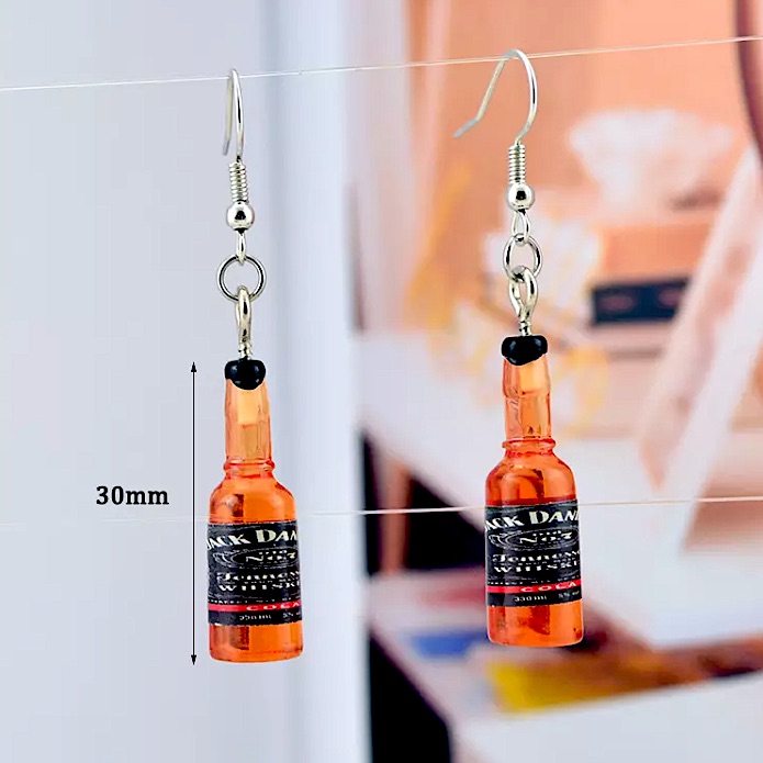 Jack Daniels Bottle Earrings